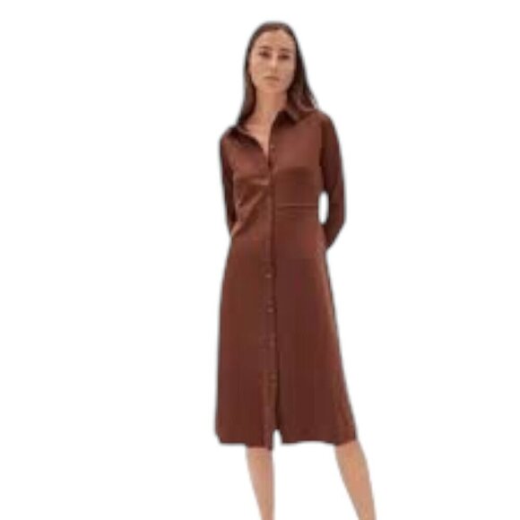 Everlane Long Sleeve The Luxe Cotton Shirt Dress Small - Picture 1 of 4